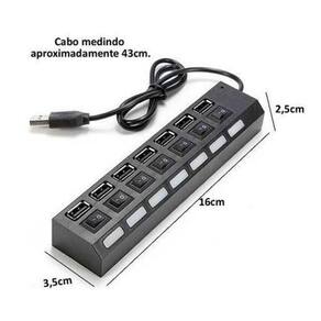 Hub Usb Extensor 7 Portas Chave Seletora 2.0