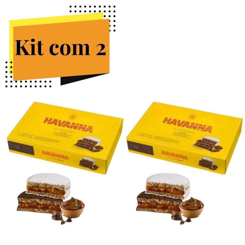 KIT COM 2 - Caixa de Alfajores Mistos Havanna 12 Unidades