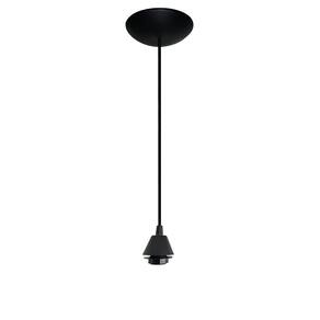 Fio Pendente Caroá 1,5M E27 Bivolt Ponta Com Rosca - Preto