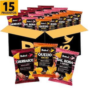 Combo Tortilla Chips Belive  15 Pacotes  - Sabores Variados