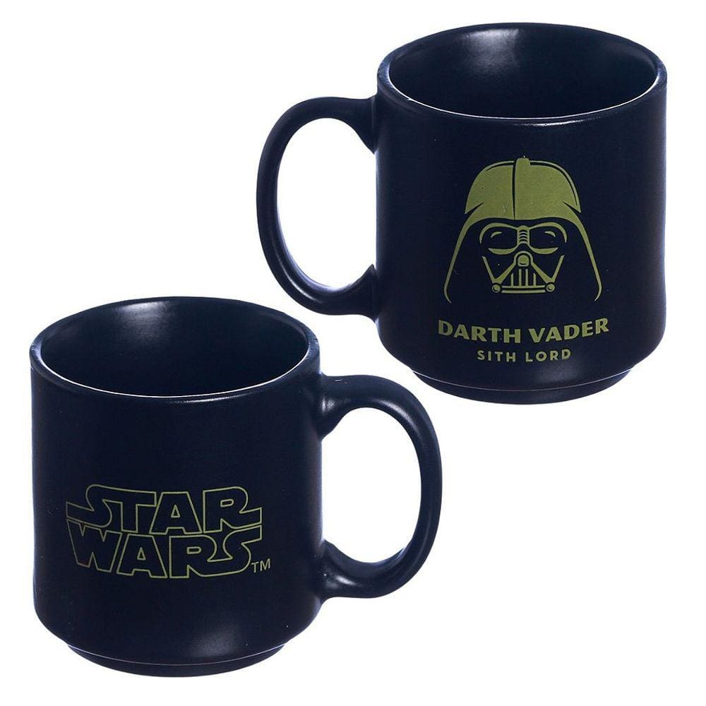 Mini Caneca Darth Vader Empilhável Porcelana Preta 100ML Oficial Star Wars
