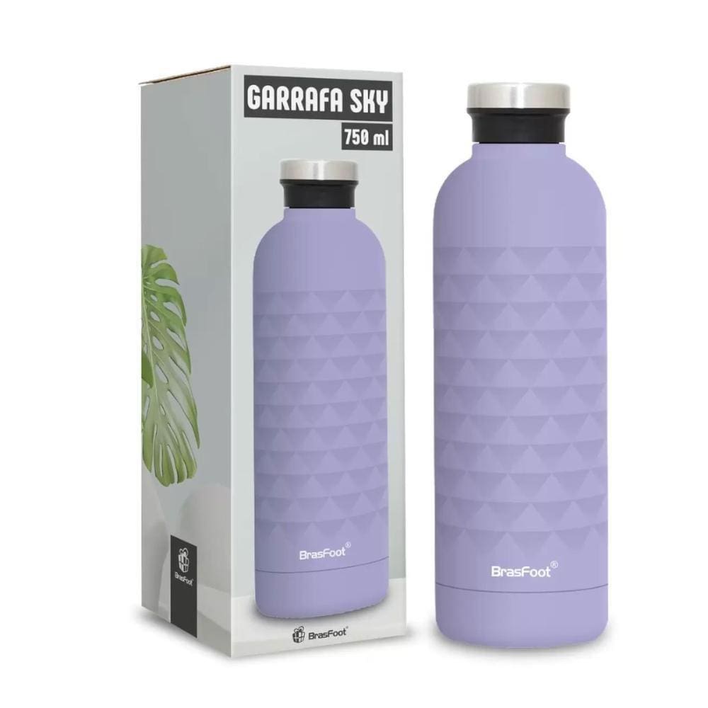 Garrafa Easygrip Brasfoot 12787 Lilás 750ml - Aço Inox