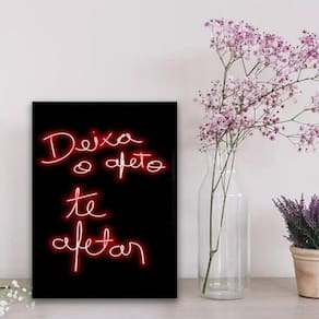 Quadro Decorativo Deixa O Afeto Te Afetar 33X24Cm