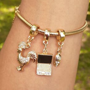 Pulseira Profissão Publicidade Para Pandora Banhado a Ouro 18k