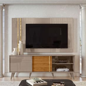 Combo Cronos Para Tv De Até 65 Polegadas - Fend / Naturale - Madetec