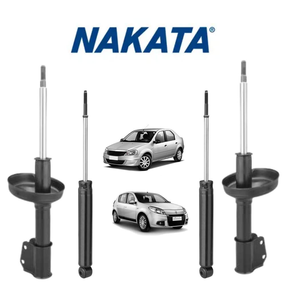 4 Amortecedor Nakata Dianteiro + Traseiro Renault Sandero 2007 A 2014