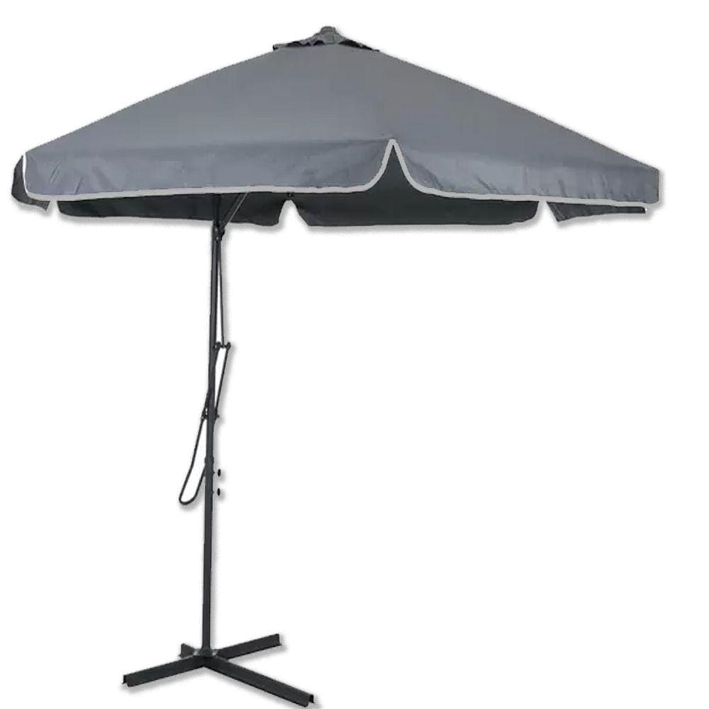 Ombrelone suspenso Oslo 3m cinza Bel extra ventilação