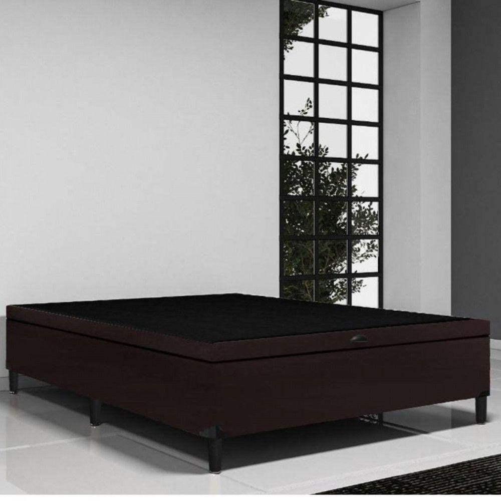 Base Box Para Colchão Casal Com Baú Itaflex 1,38x1,88x0,45 Marrom