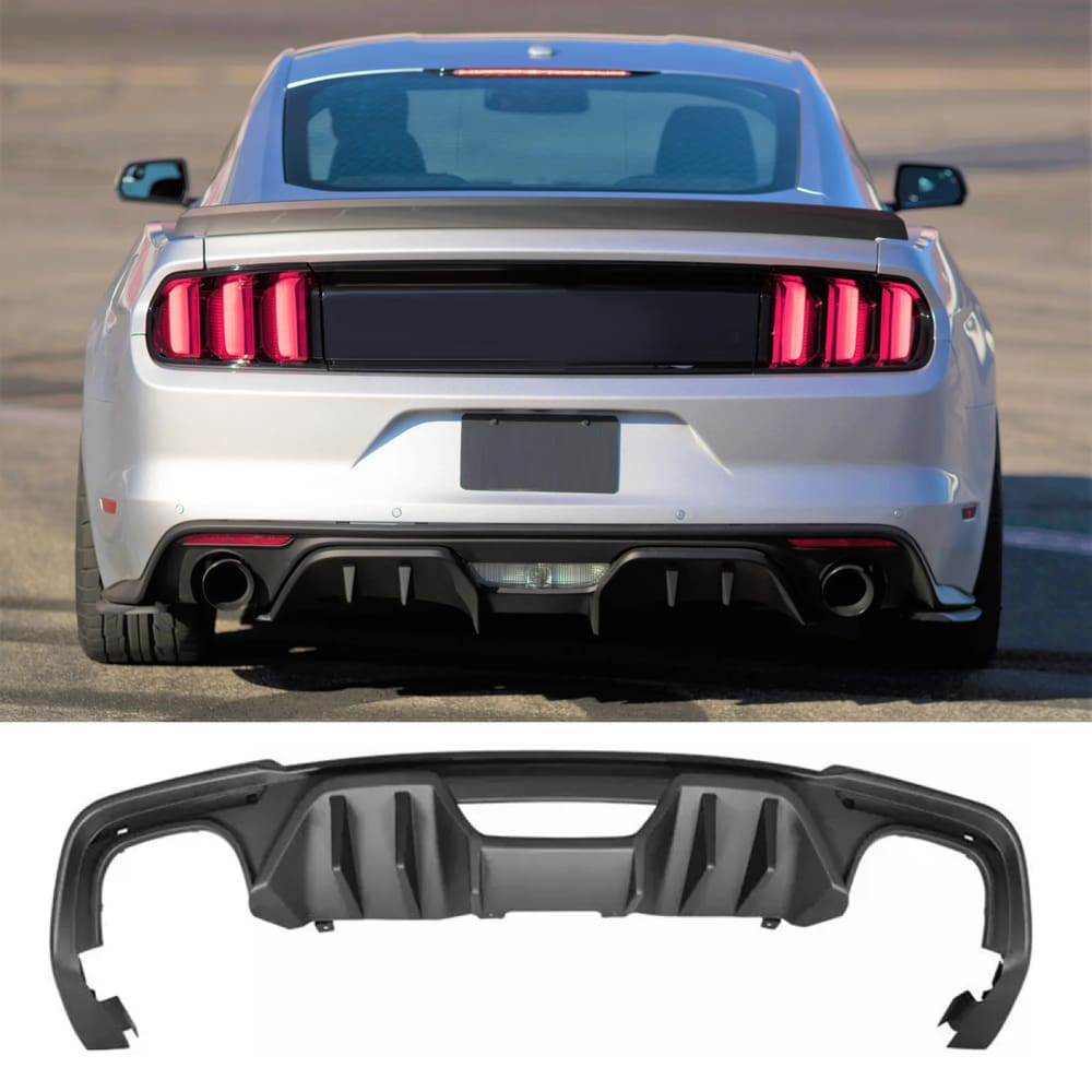 Difusor Para-choque Ford Mustang March One Duplo Black Piano