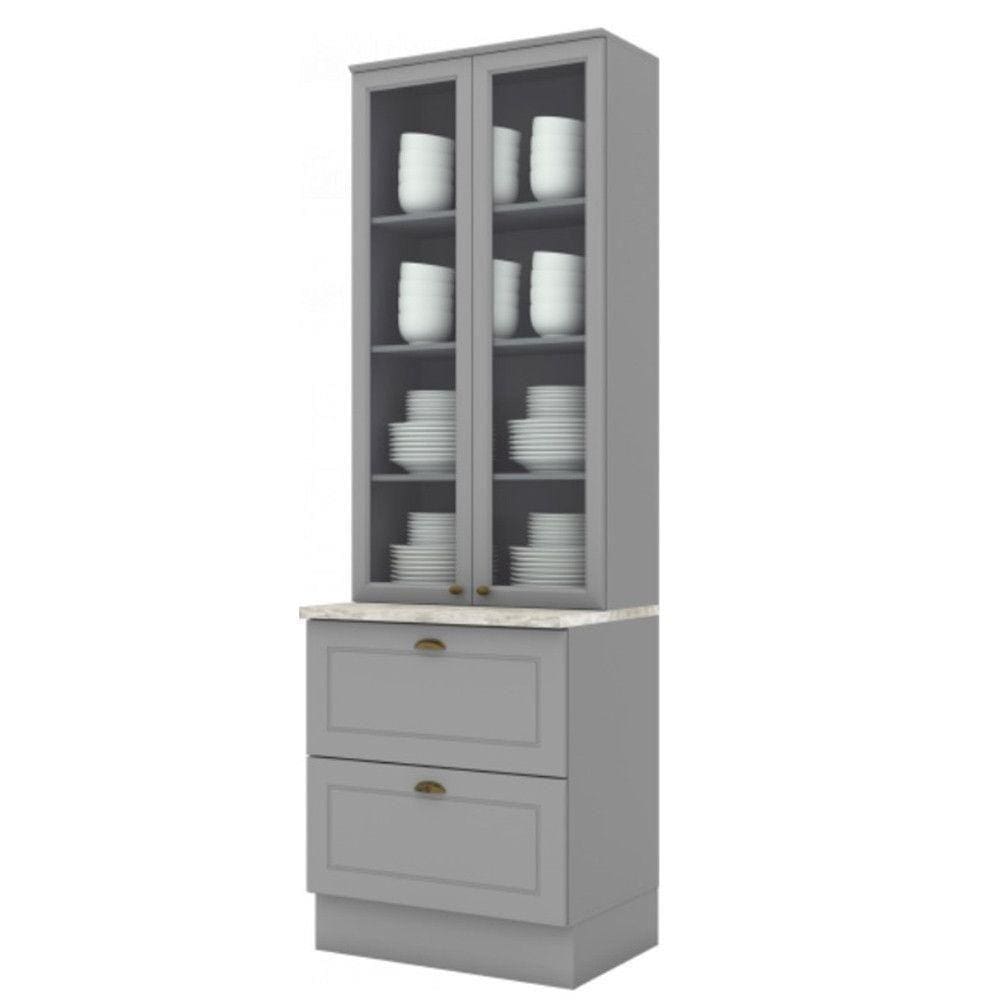 Cristaleira Henn Americana 2 Portas 2 Gavetas Sd C357-05