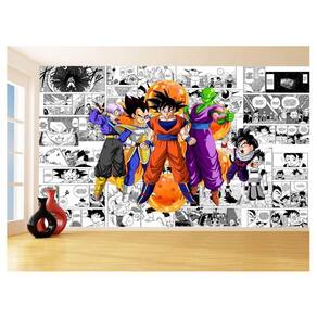 Papel De Parede Dragon Ball Goku Vegeta Anime 3,5M Dbz195