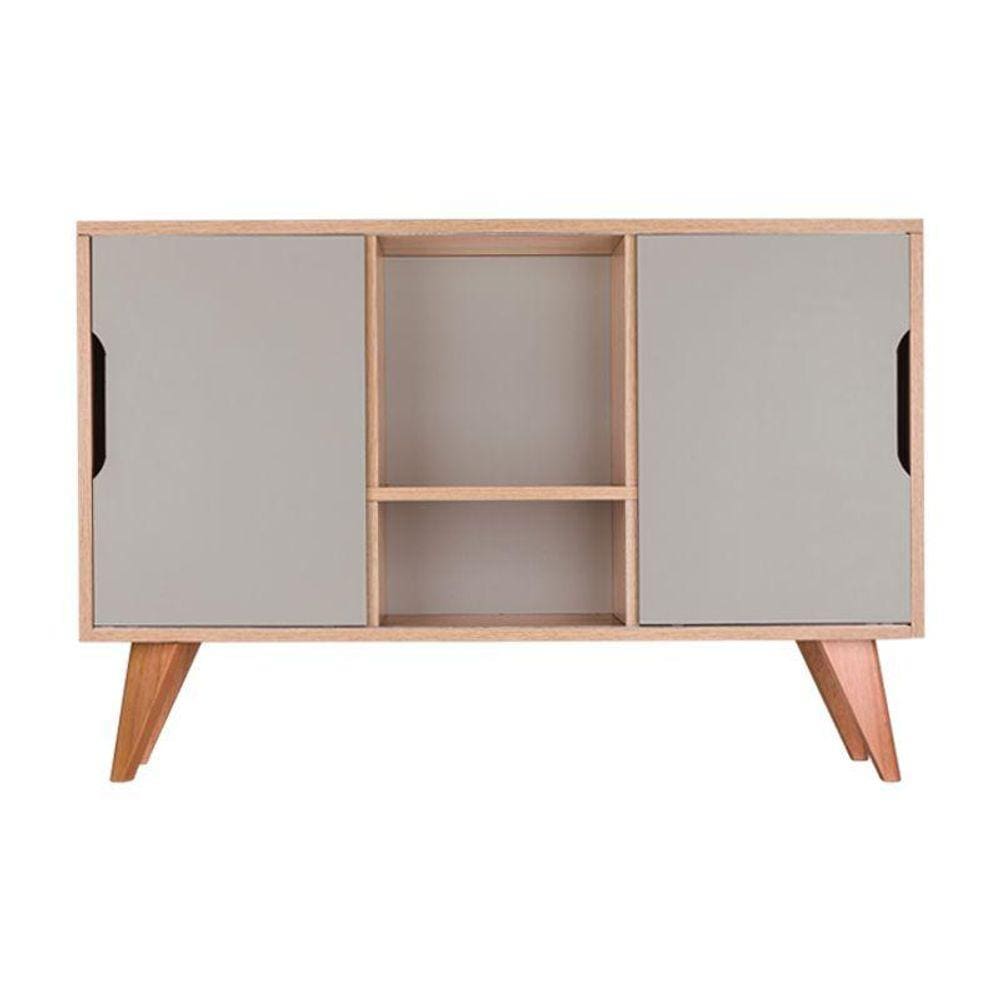 Balcão Buffet com 2 Portas Carvalho e Verde Menta