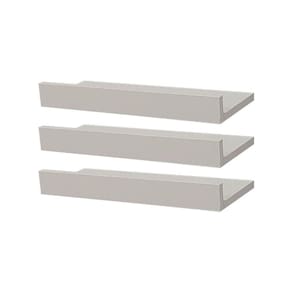 Kit 3 Prateleiras Porta Quadros 50 x 10cm Branca Suporte Invisível