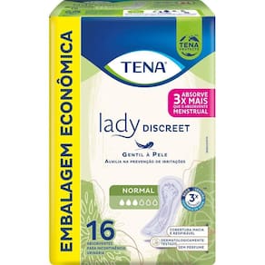 Absorvente para Incontinência Urinária Tena Lady Discreet Normal 16 Unidades