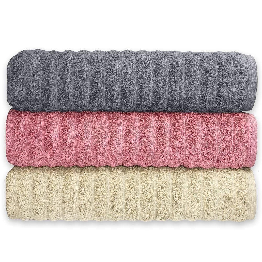 Kit 3 Toalhas De Banho Gramatura 500 Jogo De Toalha Banhão