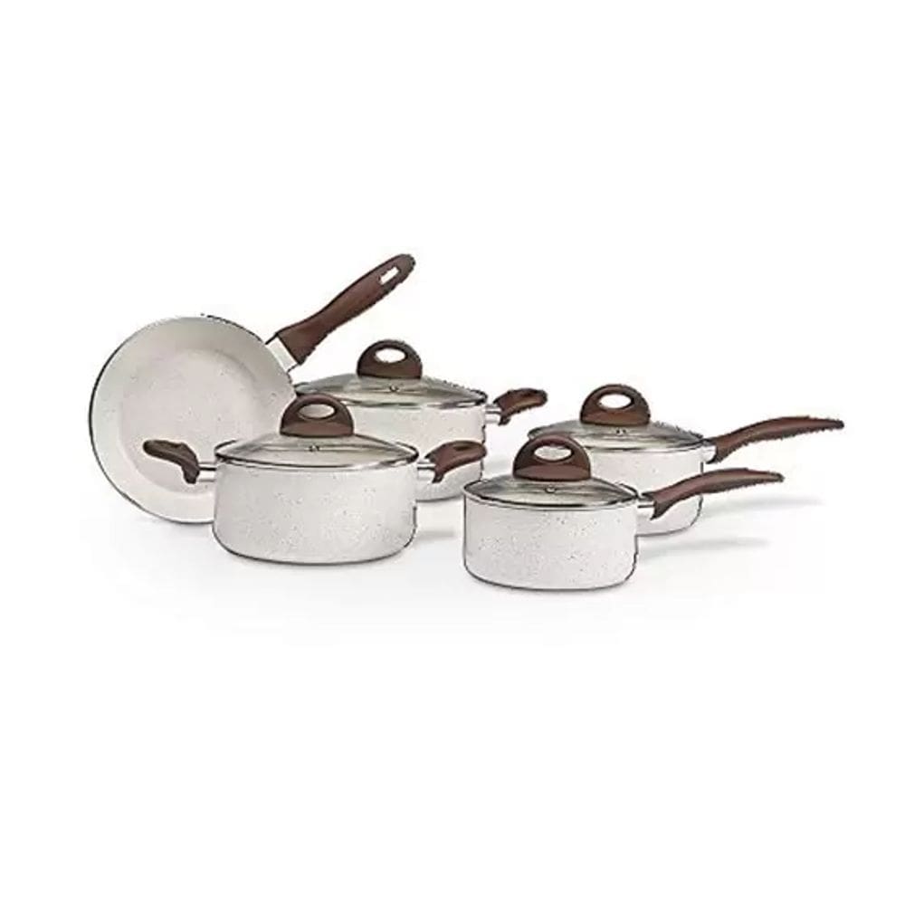 Jogo de panela brinox smart plus ceramica life com indução 5 peças vanila