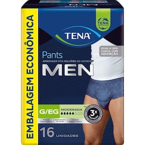 Cueca Descartável Tena Pants Men G/EG 16 Unidades