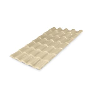 Telha PVC Colonial 88x230cm Lux Telhas Marfim