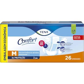 Fralda Geriátrica Tena Confort M com 26 unidades