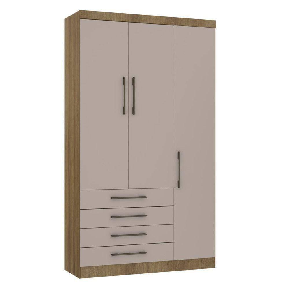 Módulo De Guarda Roupa Eucamoveis Paris 3 Portas 4 Gavetas