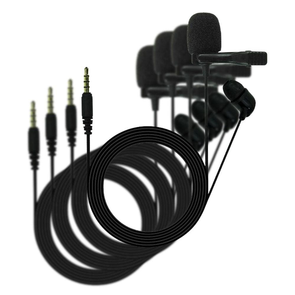 Kit 6 Microfones de Lapela JBL CSLM20 P2 - Preto