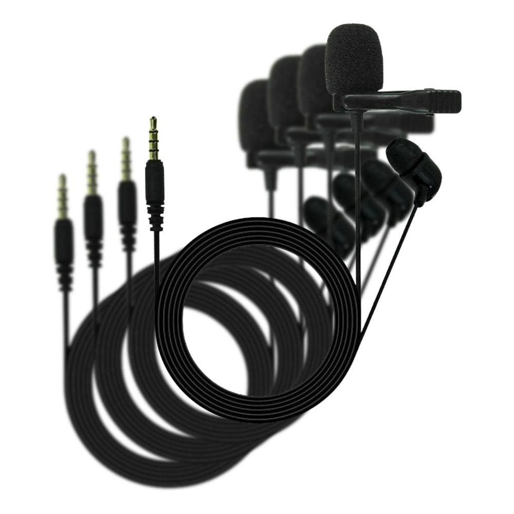 Kit 10 Microfones de Lapela JBL CSLM20 P2 - Preto