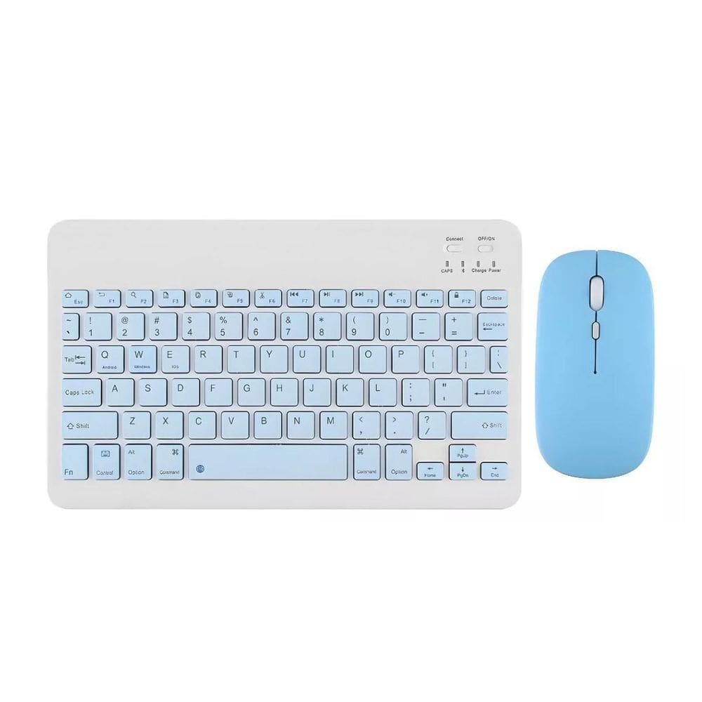 Teclado Mouse Sem Fio Galaxy Tab A8 10.5 Azul