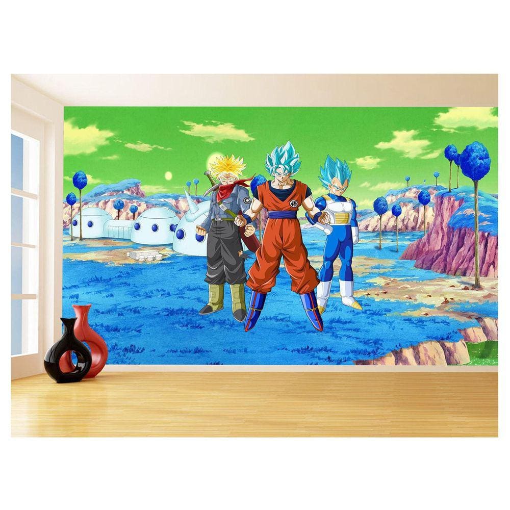 Papel De Parede Dragon Ball Goku Vegeta Anime 3,5M Dbz423