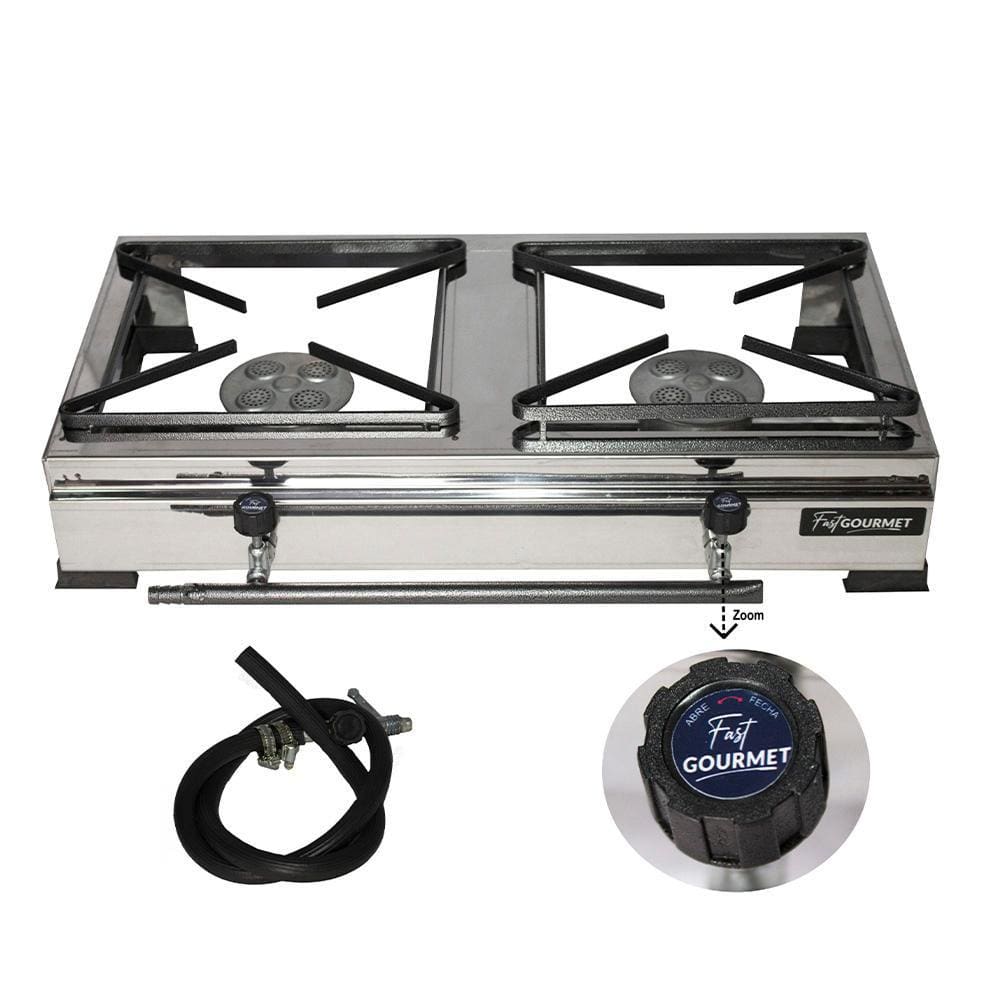 Fogão Industrial Fast Gourmet a Gás 2 Bocas Inox F2AP