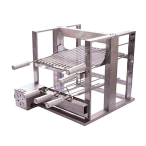 Churrasqueira Elevatória Fast Gourmet com Kit Giratório Elétrico, 3 Espetos e Grelha Parrilha EGKG03