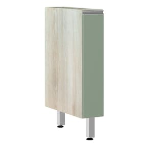 Balcão Sem Tampo 15cm Lis Legno Crem e Verde Jade