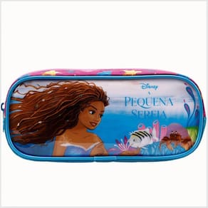 Estojo Escolar Pequena Sereia Princesa Ariel Xeryus