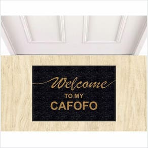 Tapete Capacho Welcome To My Cafofo, Tapete Para Porta De Entrada.
