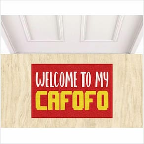 Tapete Welcome To My Cafofo, Para Sala, Cozinha, Banheiro.