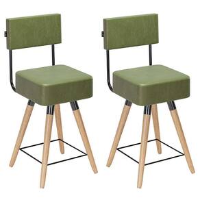 Kit 02 Banquetas 73Cm C/ Encosto Corano Verde