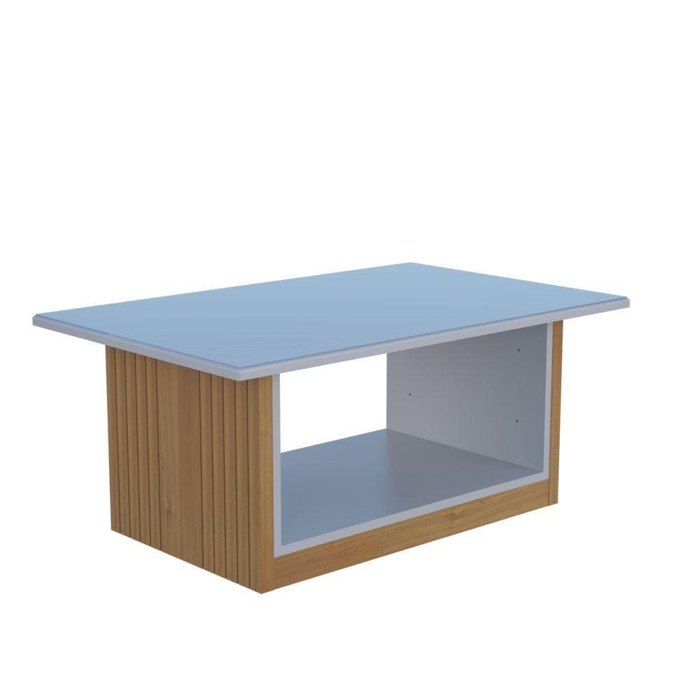 Mesa De Centro Veneza Com Tampo De Vidro Valdemoveis