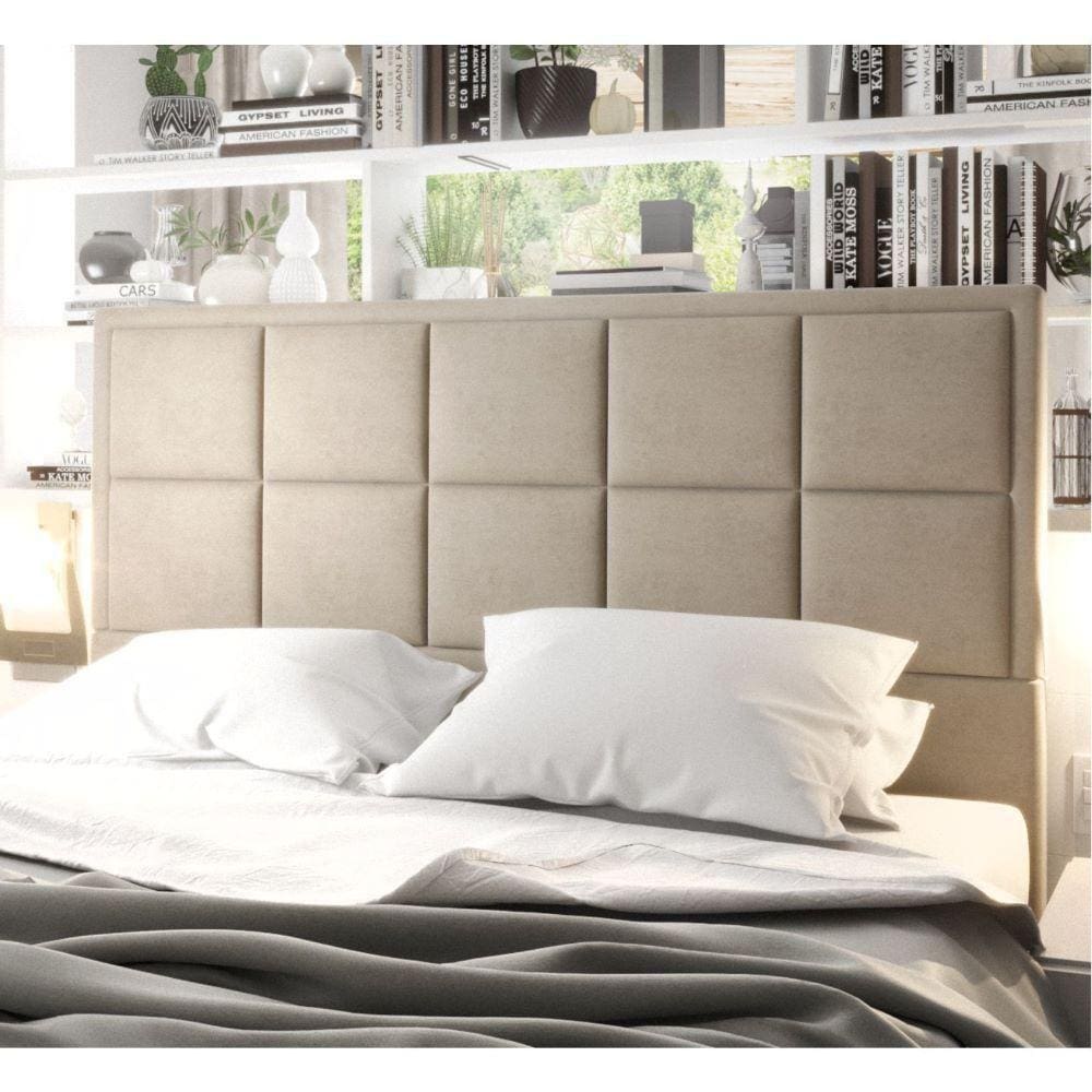 Cabeceira P/Cama Box Queen Veludo Pastel Malibu Pastel