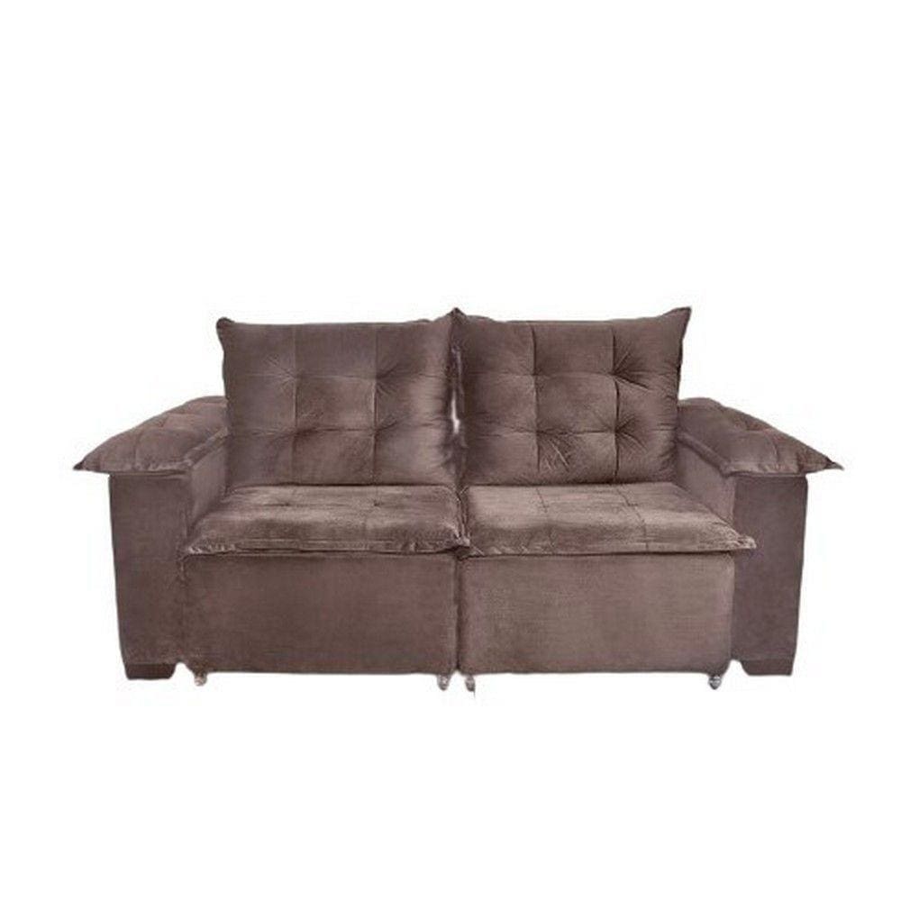 Estofado Moscou Retrátil E Reclinável Abilio Chocolate