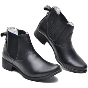 Bota Chelsea Feminina Couro Botina Cano Curto Elástico
