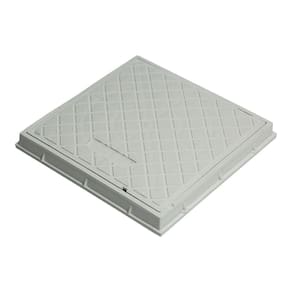 Tampa Pvc Esgoto Caixa de Gordura 30x30cm Branca Simples