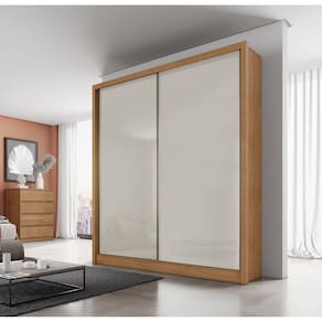 Guarda Roupa 2 Portas 3 Gavetas Ávila Novo Horizonte Cumaru Cinza