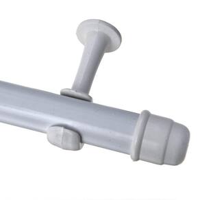 Kit Varão de Cortina Real 28mm 3 Metros Branco