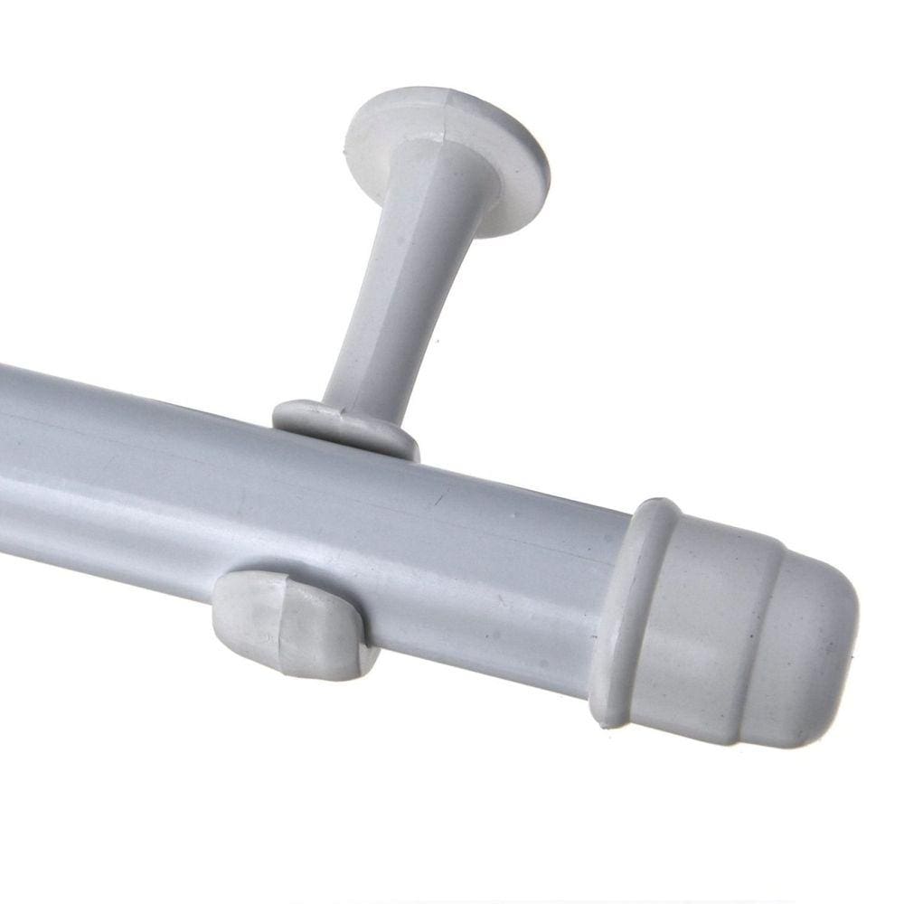 Kit Varão de Cortina Real 28mm 2,50 Metros Branco