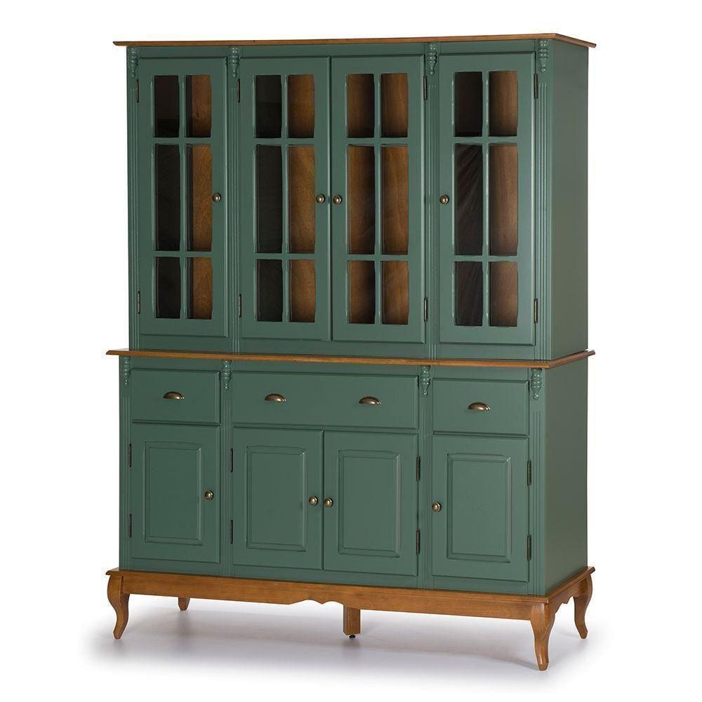 Arca Oratório 4 Portas Madeira, 3 Gavetas E 4 Portas Vidro Hannover - M560806 Garapa - Verniz