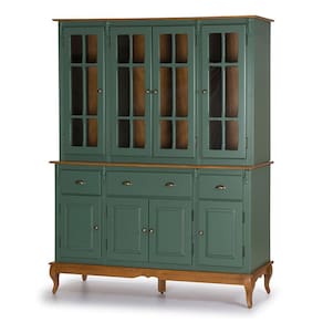 Arca Oratório 4 Portas Madeira, 3 Gavetas E 4 Portas Vidro Hannover - M560806 Garapa - Verniz