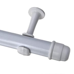 Kit Varão de Cortina Real 28mm 1,5 Metros Branco