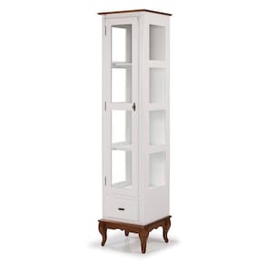 Cristaleira Torre Lateral 1 Porta Vidro 1 Gaveta - M560110 Garapa - Verniz