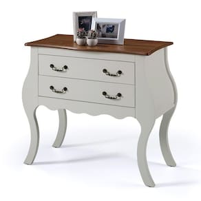 Cômoda Bombê Larga Antique 2 Gavetas - M51007 Garapa - Verniz