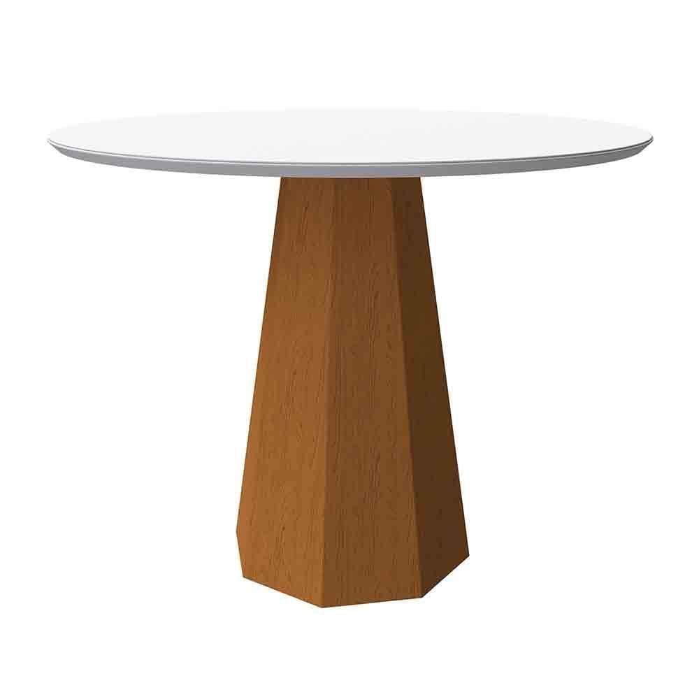 Mesa Isis 100X100Cm - Ypê/Off White