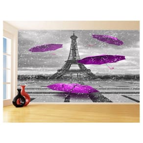 Papel De Parede Paris Eiffel Guarda Chuva Céu 3,5M Ncd316